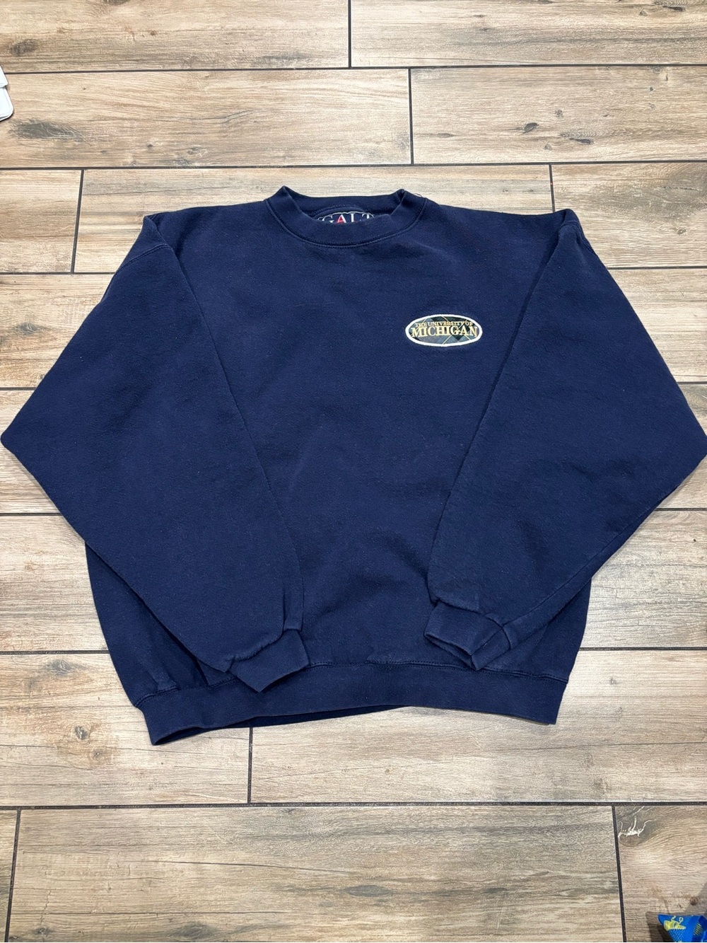 Vintage 90s Galt Sand Vintage University of Michigan Navy Crewneck Sweatshirt